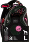 Flexi Rollijn New Classic Tape - Large 8 m - Hondenriem - Zwart - Actieve en Grote Honden