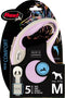 Flexi Rollijn New Comfort Tape M 5 m - Hondenriem - Roze&Lichtgrijs