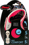 Flexi Rollijn New Comfort Tape S 5 m - Hondenriem - Rood&Lichtgrijs
