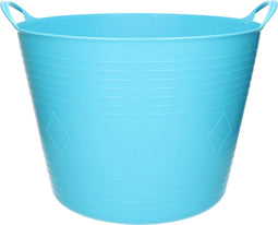 Flexibele kuip - 40 liter - blauw - kunststof - D45 cm - emmer - wasmand
