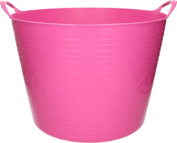 Flexibele kuip - 40 liter - roze - kunststof - D45 cm - emmer - wasmand