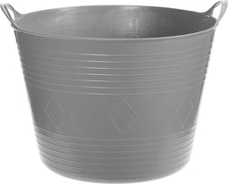 Flexibele kuip - 40L - kunststof - D45 cm - grijs - emmer - wasmand