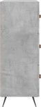 vidaXL - Ladekast - 69,5x34x90 - cm - bewerkt - hout - betongrijs