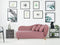 MERI - Chaise longue - Roze - Rechterzijde - Fluweel