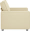 vidaXL - Crème - Kunstlederen - Fauteuil - - - 59 - cm