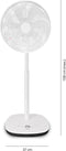 FlinQ Smart Fan - Statiefventilator - Ventilator Staand - Stille Waaier met 90° Draaibeweging - Bedienen met App of Afstandsbediening - Wit