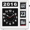 Flipover Wandklok Met Kalender - 31 X 31 Cm - Engels