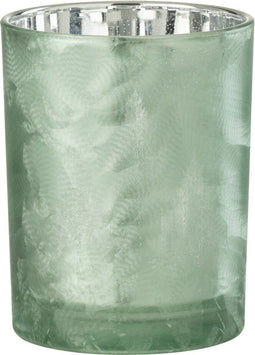 J-Line windlicht Boom - glas - groen/zilver - small