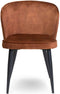 Liviza Stoel Loka Terracotta - Velvet - Rond Terra - 78 cm , 525 cm , 62 cm