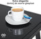 Infinity Goods Tuinset - Loungeset - 4 Persoons - Glazen blad - Antraciet/Zwart