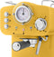 Swan Retro Espressomachine – Gebruikt Gemalen Koffie en Koffiepads – Geel