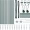 vidaXL - Hekpoorten - met - Spie - 13 - st - Ø32 - mm - 80 - cm - Gegalvaniseerd - Staal