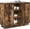 vidaXL - Dressoir - met - LED - Rook - Eik - 90x32x75 - cm - Geengineerd - Hout