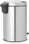 Brabantia NewIcon Prullenbak - 12 liter - Pedaal - Matt Steel Fingerprint Proof