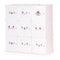 Speelgoedkast - 110x110x37 cm - 9 deuren - roze - snuitjes