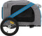 vidaXL - Hondenfietstrailer - oxford - stof - en - ijzer - blauw - en - grijs