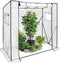 Woltu Foliekas Wit/Groen – PE Kweekkas Semi-Transparant – 200 x 77 x 146/169 cm