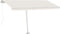 vidaXL - Luifel - handmatig - uittrekbaar - met - LED - 400x300 - cm - crèmekleurig