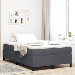 vidaXL - Boxspring - Donkergrijs - 120x200 - cm - Corduroy - Stof
