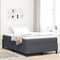 vidaXL - Boxspring - Donkergrijs - 120x200 - cm - Corduroy - Stof