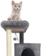 FLOPI Donkergrijze kattenboom - 44,5 x 48 x 86 cm - Donkergrijs - 1 platform, 1 speelbal, 2 kennels, 1 helling