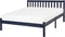 FLORAC - Tweepersoonsbed - Blauw - 140 x 200 cm - Dennenhout