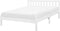 FLORAC - Tweepersoonsbed - Wit - 140 x 200 cm - Dennenhout