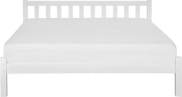 FLORAC - Tweepersoonsbed - Wit - 160 x 200 cm - Dennenhout