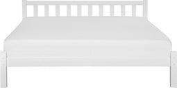 FLORAC - Tweepersoonsbed - Wit - 180 x 200 cm - Dennenhout