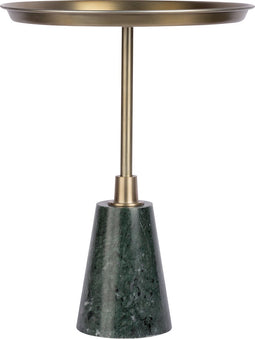 Floraya - Bijzettafel Grant - Zwart/Goud - 38x38x51cm (LxBxH) - marmeren voet