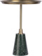 Floraya - Bijzettafel Grant - Zwart/Goud - 38x38x51cm (LxBxH) - marmeren voet