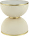 Floraya - Bijzettafel Jamai - Creme/Goud - 47x47x51cm (LxBxH) - ook geschikt als salontafel