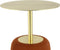 Floraya - Bijzettafel Jolai - Cognac/Goud - 40x40x55cm (LxBxH) - ook geschikt als salontafel