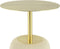 Floraya - Bijzettafel Jolai - Creme/Goud - 40x40x55cm (LxBxH) - ook geschikt als salontafel