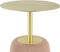 Floraya - Bijzettafel Jolai - Roze/Goud - 40x40x55cm (LxBxH) - ook geschikt als salontafel