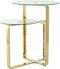 Floraya - Bijzettafel Katris - Goud - 59x46x60 cm (LxBxH)- RVS - Plantentafel - Maximaal draagvermogen 10KG