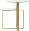 Floraya - Bijzettafel Katris - Goud - 59x46x60 cm (LxBxH)- RVS - Plantentafel - Maximaal draagvermogen 10KG