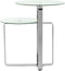 Floraya - Bijzettafel Katris - Zilver - 59x46x60 cm (LxBxH)- RVS - Plantentafel - Maximaal draagvermogen 10KG