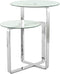 Floraya - Bijzettafel Katris - Zilver - 59x46x60 cm (LxBxH)- RVS - Plantentafel - Maximaal draagvermogen 10KG