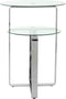 Floraya - Bijzettafel Katris - Zilver - 59x46x60 cm (LxBxH)- RVS - Plantentafel - Maximaal draagvermogen 10KG