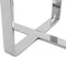 Floraya - Bijzettafel Katris - Zilver - 59x46x60 cm (LxBxH)- RVS - Plantentafel - Maximaal draagvermogen 10KG