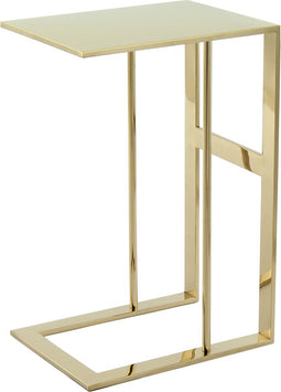 Floraya - Bijzettafel Sita - Goud - 30 x 40 x 60 cm (LxBxH) - 100% RVS - Maximaal draagvermogen 10KG - laptoptafel
