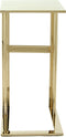 Floraya - Bijzettafel Sita - Goud - 30 x 40 x 60 cm (LxBxH) - 100% RVS - Maximaal draagvermogen 10KG - laptoptafel