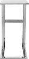 Floraya - Bijzettafel Sita - Zilver - 30 x 40 x 60 cm (LxBxH) - 100% RVS - Maximaal draagvermogen 10KG - laptoptafel