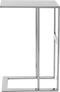 Floraya - Bijzettafel Sita - Zilver - 30 x 40 x 60 cm (LxBxH) - 100% RVS - Maximaal draagvermogen 10KG - laptoptafel