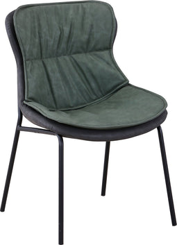 Floraya - Eetkamerstoel Brady - Groen/Donkergrijs - 64x54x84 cm - Maximaal draagvermogen 120KG