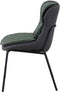 Floraya - Eetkamerstoel Brady - Groen/Donkergrijs - 64x54x84 cm - Maximaal draagvermogen 120KG
