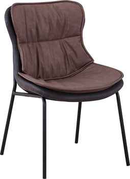 Floraya - Eetkamerstoel Brady - Lichtbruin/Donkerbruin - 64x54x84 cm - Maximaal draagvermogen 120KG