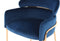 Floraya - Eetkamerstoel Elva - Blauw/Rosegold - 57x58x79cm (LxBxH) - Maximaal draagvermogen 120KG