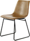 Floraya - Set 2 Eetkamerstoelen Caila - Bruin - 47,5x56x82cm (LxBxH) - Maximaal draagvermogen 150KG